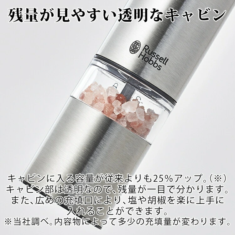 Russell Hobbs ラッセルホブス  単品 7924JP カバー ケース ホルダー 収納 ソルトミル ペッパーミル 塩 胡椒 コショウ 調味料 挽き キッチン家電 調理家電 料理 天然木 シンプル デザイン おしゃれ 雑貨