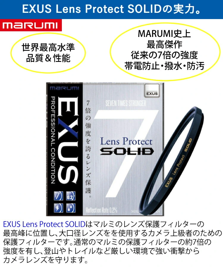 レンズ保護フィルター マルミ光機 55mm EXUS LensProtect SOLID（メール便可：2点まで） | ホームショッピング